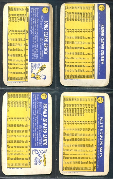 1970 Topps Supers Lot of (25) Cards With Brock, Mays and Others