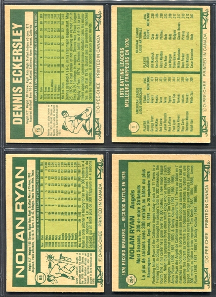 1977 O-Pee-Chee Baseball High Grade Set of (264) Cards