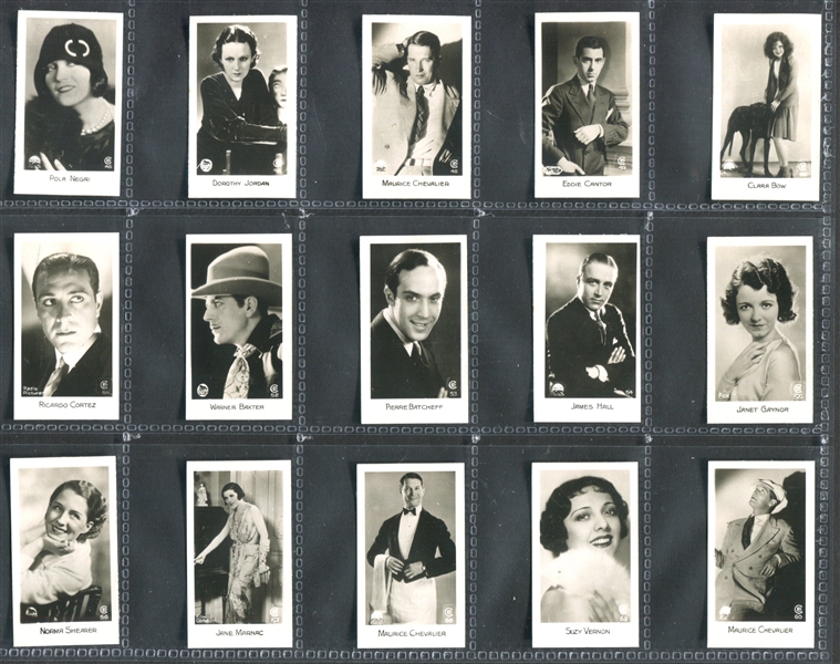 1932 Bridgewater Biscuits (UK) Film Stars (Series 1) Complete Set of (96) Cards