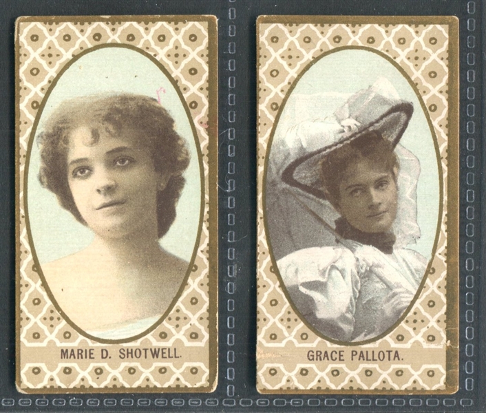 N437 Drummond Actresses (in Oval) Toddy Brand Lot of (2) Cards