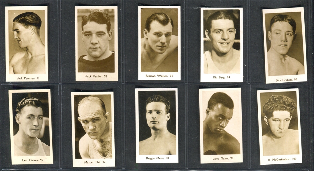  1932 Du Beukelaer All Sports Complete Set of (100) High Grade Cards