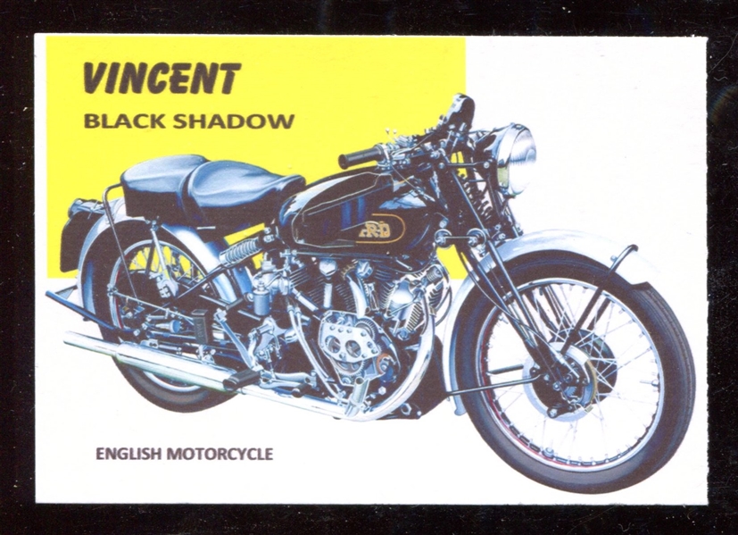 1954-55 Topps “World on Wheels” blueback #186 Vincent Black Shadow Motorcycle NM-MT ***LEMKE CARD***