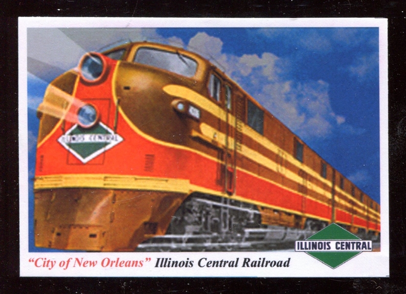1955 Topps “Rails & Sails” #206 Illinois Central RR Diesel Locomotive NM-MT