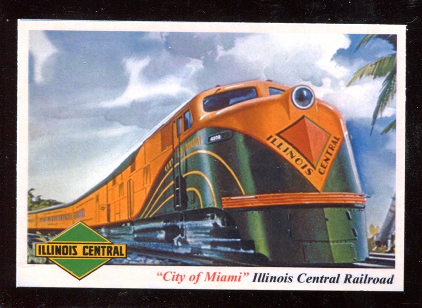 1955 Topps “Rails & Sails” #207 Illinois Central RR Diesel Locomotive NM-MT ***LEMKE CARD***