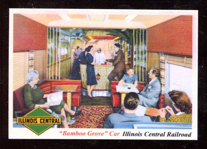1955 Topps “Rails & Sails” #208 Illinois Central RR “Bamboo Grove” Car NM-MT