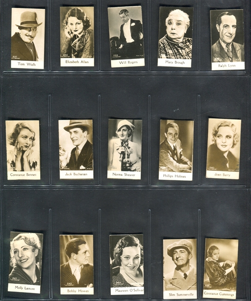 1930's De Beukelaer Movie Stars Complete Set (201-300) With Laurel & Hardy and More
