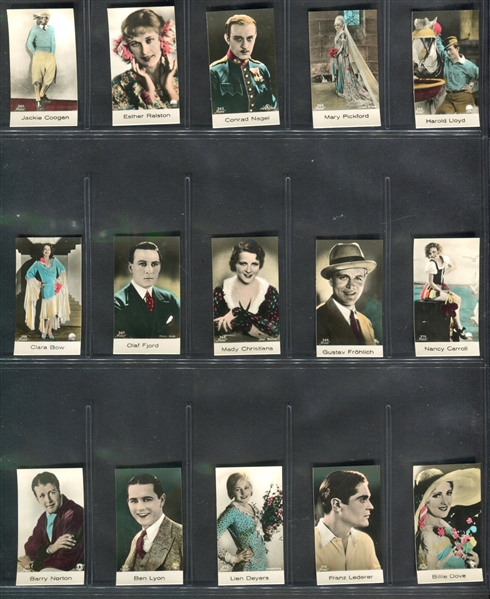 1930's De Beukelaer Movie Stars Complete Set (301-400) With Chaplin, Barrymore and More