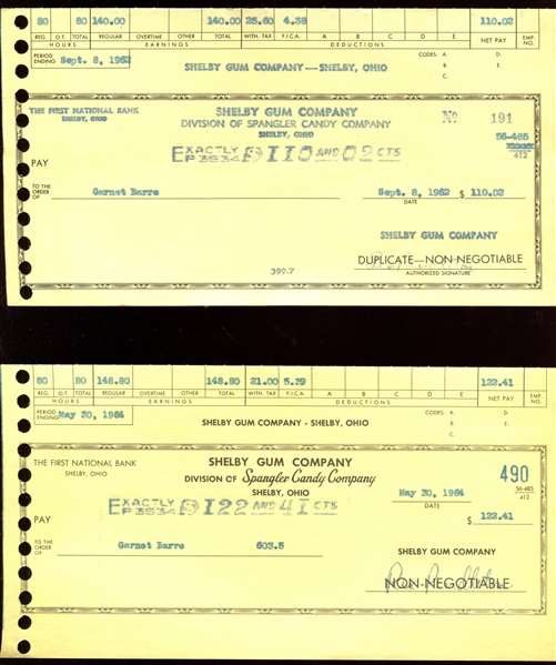 1956 Shelby Gum Annual Meeting Notice with Dividend Checks