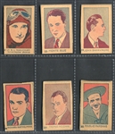 W512 Movie Stars and Aviators Strip Card Lot of (6) Cards