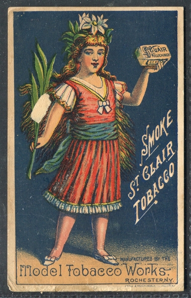 Fantastic St. Clair Tobacco Colorful Trade Card