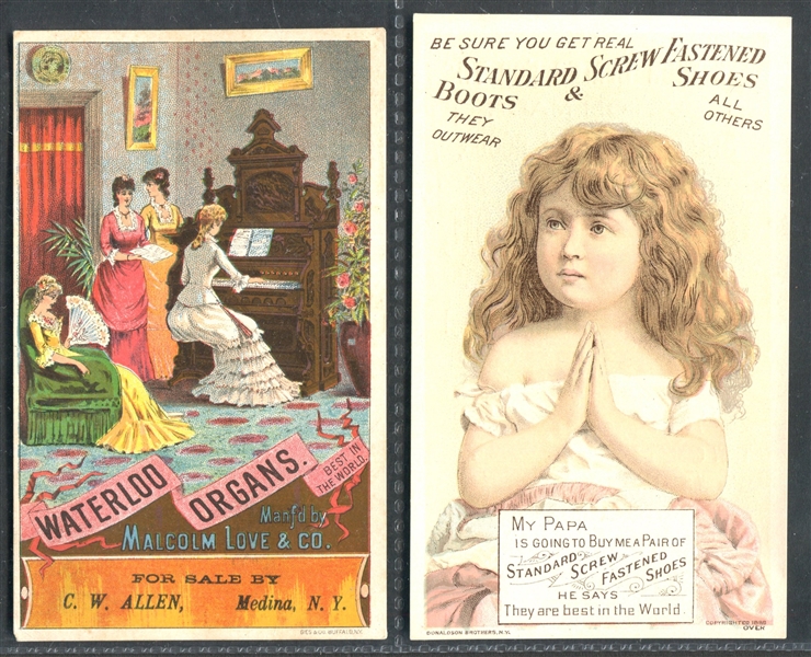 Interesting Pair of Colorful Advertising Trade Cards