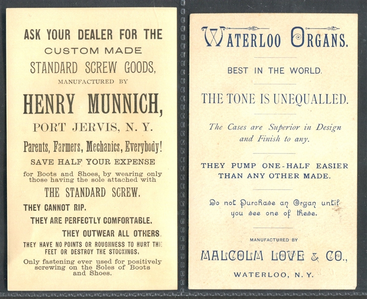 Interesting Pair of Colorful Advertising Trade Cards