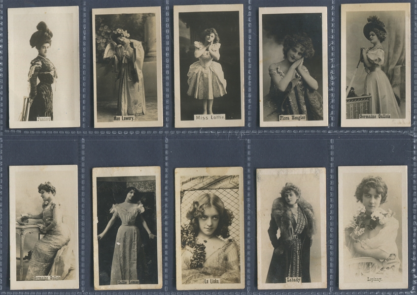 T401-2 American Tobacco Company Actresses (Thin) Lot of (10) Different Cards