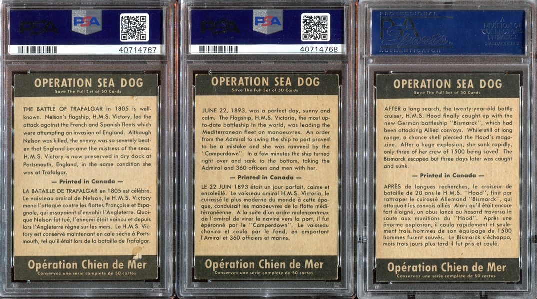 V339-9 Parkhurst Operation Sea Dog Lot of (8) PSA-Graded Cards