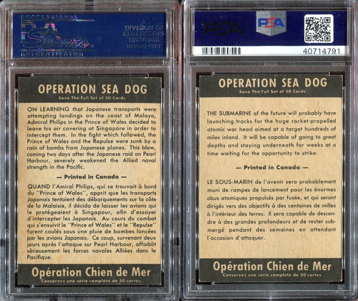 V339-9 Parkhurst Operation Sea Dog Lot of (8) PSA-Graded Cards