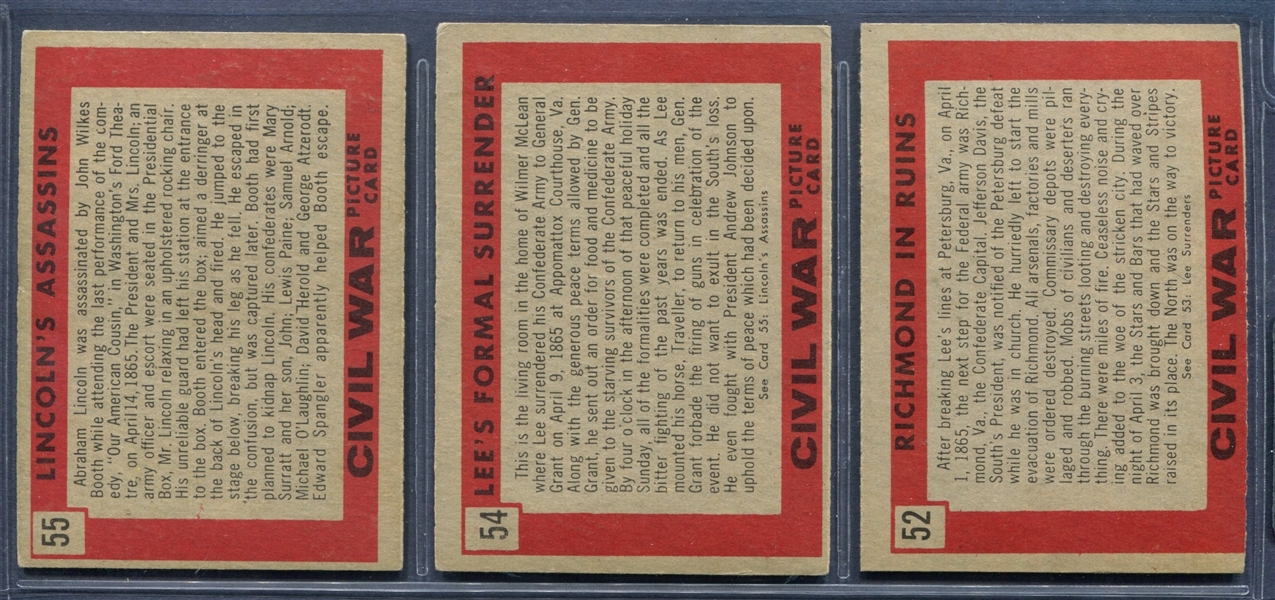 W543 Betteman Archives Civil War Partial Set (39/55) of Cards 