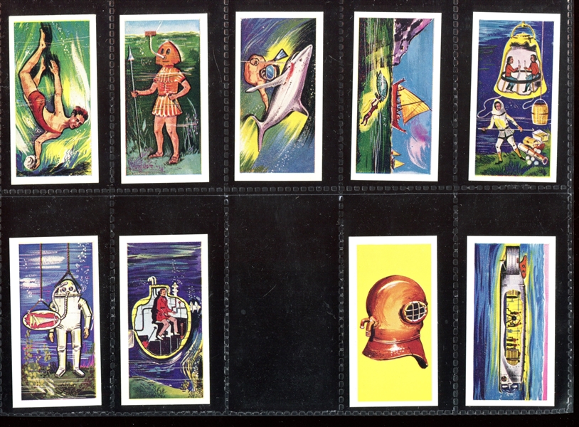 1966 Anglo-American Underwater Adventure Near Complete Set (39/40) of Cards