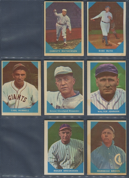 1960 Fleer Baseball Greats Partial Set (56/79) Cards