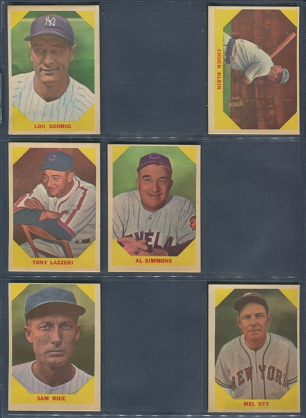 1960 Fleer Baseball Greats Partial Set (56/79) Cards