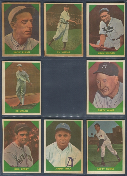 1960 Fleer Baseball Greats Partial Set (56/79) Cards