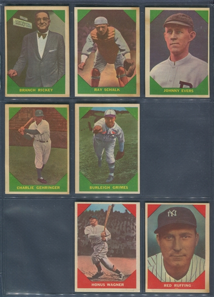 1960 Fleer Baseball Greats Partial Set (56/79) Cards