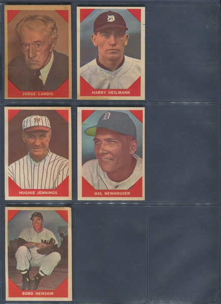 1960 Fleer Baseball Greats Partial Set (56/79) Cards