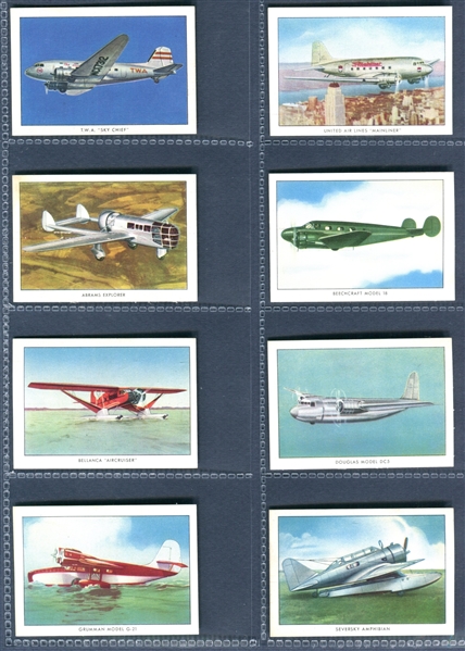 T87 Brown & Williamson Wings Complete No Series Set of (50) Cards
