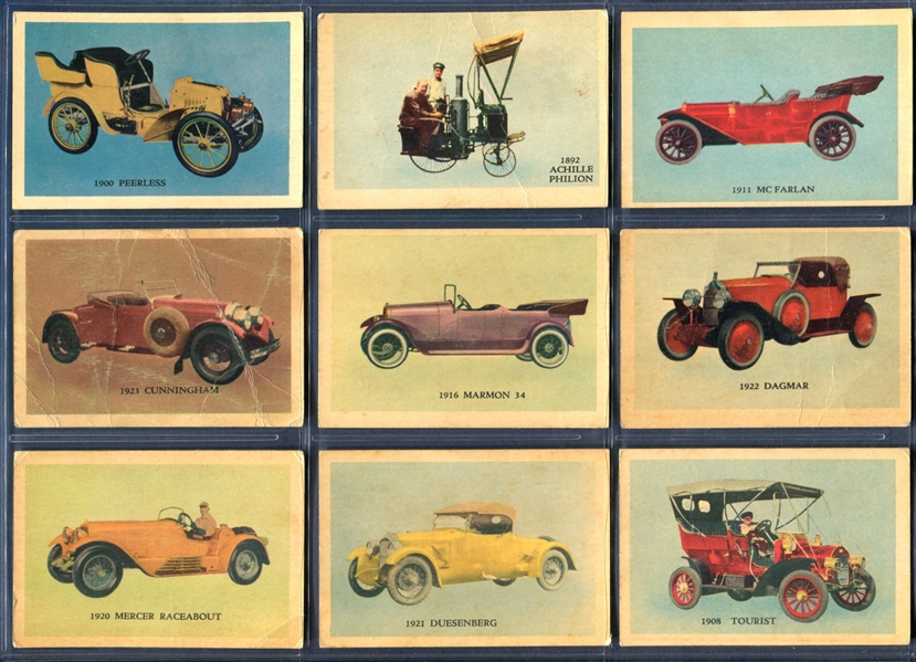 V339-16 Parkhurst Antique Autos Lot of (27) Cards