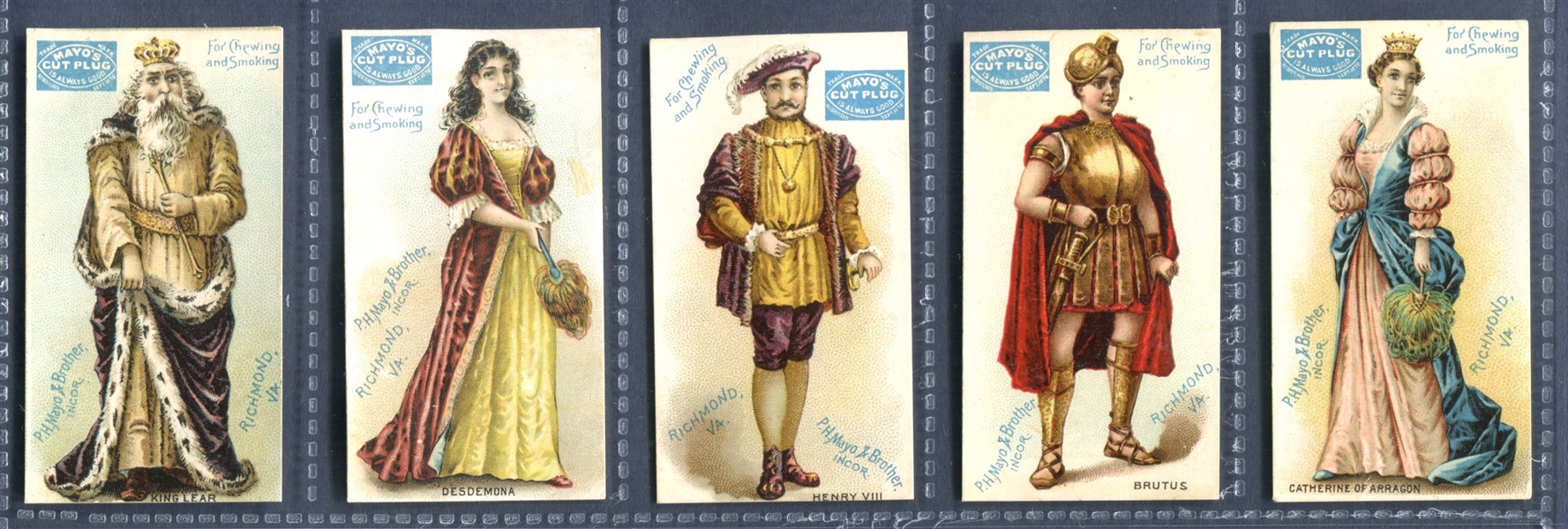 N311 Mayo Shakespeare Characters Lot of (5) Cards