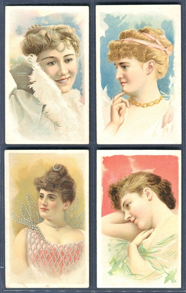 N453 Banner Tobacco Night Watch Actresses Lot of (4) Cards