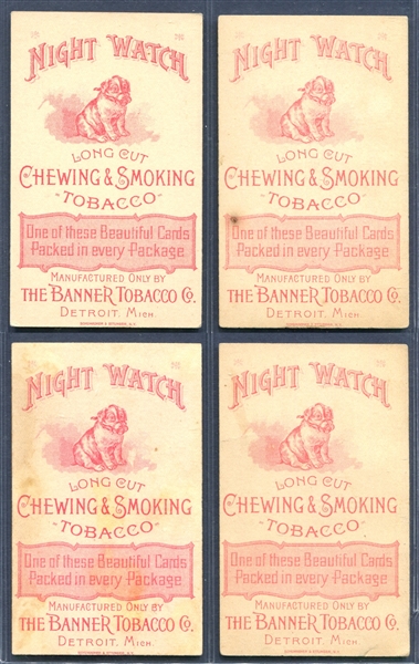 N453 Banner Tobacco Night Watch Actresses Lot of (4) Cards