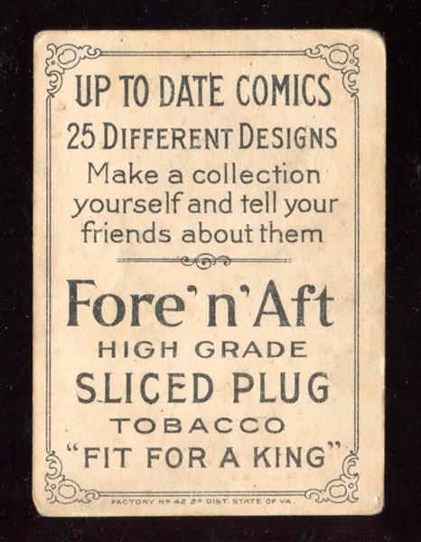 T114 Fore N' Aft Up to Date Comics Mistletoe Type Card