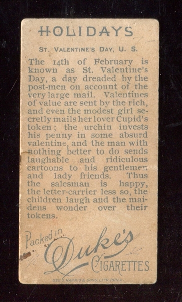 N80 Duke Tobacco Holidays St. Valentine Day Type Card