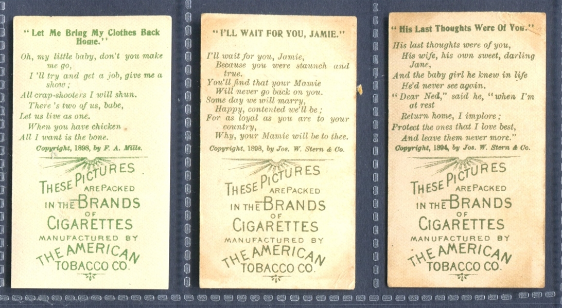T410 American Tobacco Company Lot of (5) Cards