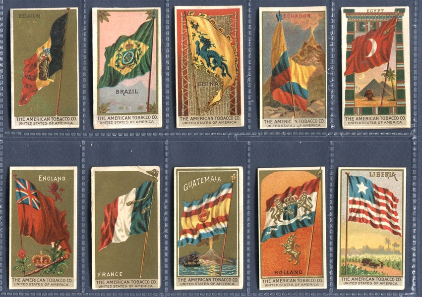 T428 American Tobacco Company Flags Lot of (19) Cards