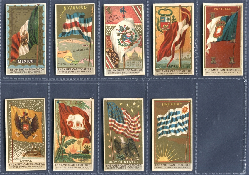 T428 American Tobacco Company Flags Lot of (19) Cards