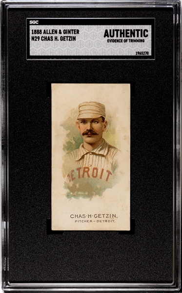 N29 Allen & Ginter World's Champions (2nd Series) Chas. H. Getzein SGC-Graded