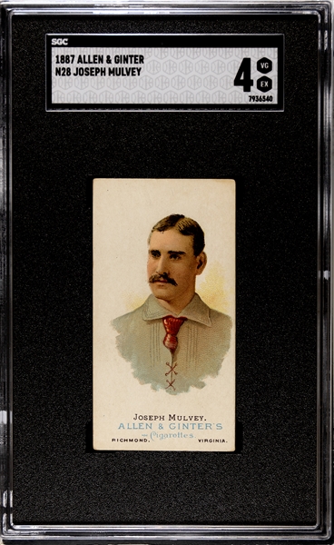 N28 Allen & Ginter World's Champions (1st Series) Joseph Mulvey SGC4 VG-EX