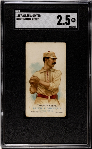 N28 Allen & Ginter World's Champions (1st Series) Timothy Keefe SGC2.5 Good+