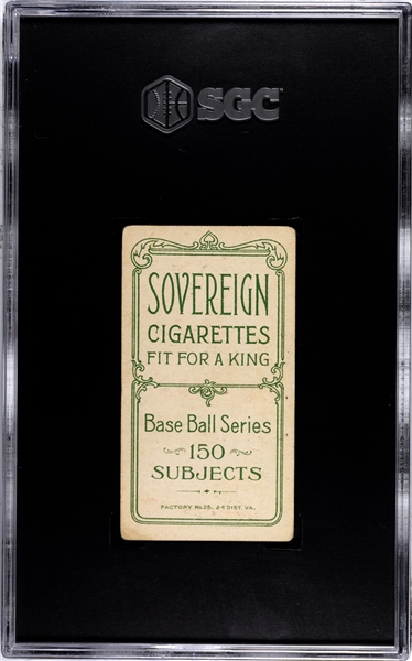 1909 T206 Sovereign Cigarettes Jake Stahl SGC3 VG