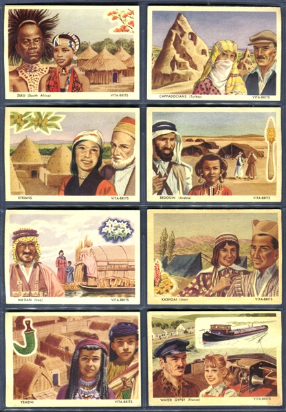 1958 Vita-Brits (Nabisco Australia) Near Set (28/36) Cards from Strange Peoples of the World