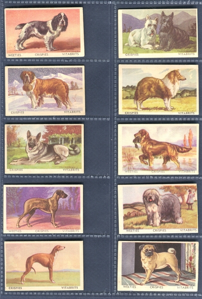 1949 Vita-Brits (Nabisco Australia) Complete Set of (36) Favourite Dogs Cards