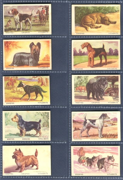 1949 Vita-Brits (Nabisco Australia) Complete Set of (36) Favourite Dogs Cards