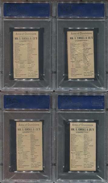 N181 Kimball Arms of Dominions Lot of (8) PSA5 VEX Cards