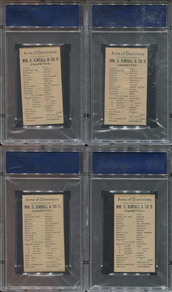 N181 Kimball Arms of Dominions Lot of (8) PSA5 VEX Cards