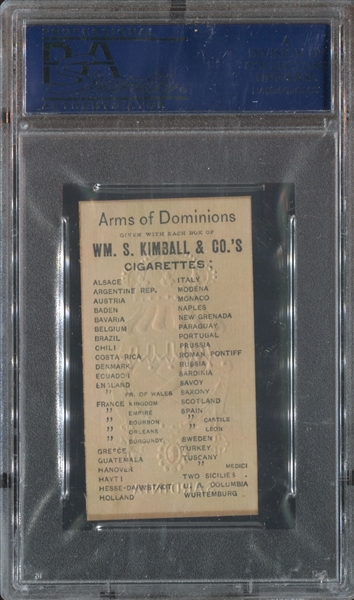 N181 Kimball Arms of Dominions Sardinia PSA7 NM