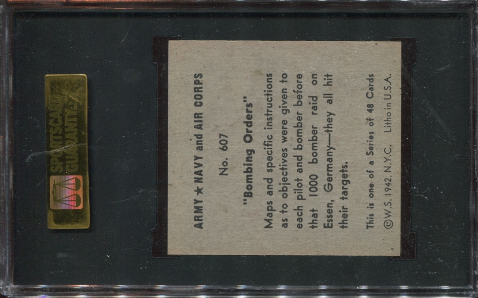 R18 W.S. Corp Army Navy Air Corps #607 Bombing Orders SGC7 NM