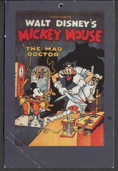 Interesting Mickey Mouse Oversized Trade Cards Lot of (5)