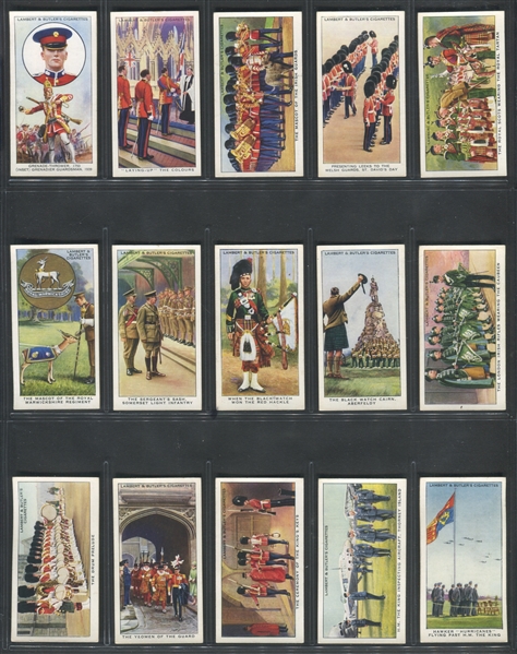 1939 Lambert & Butler Interesting Customs & Traditions of Navy, Army & Air Force Complete Set of (50) Cards