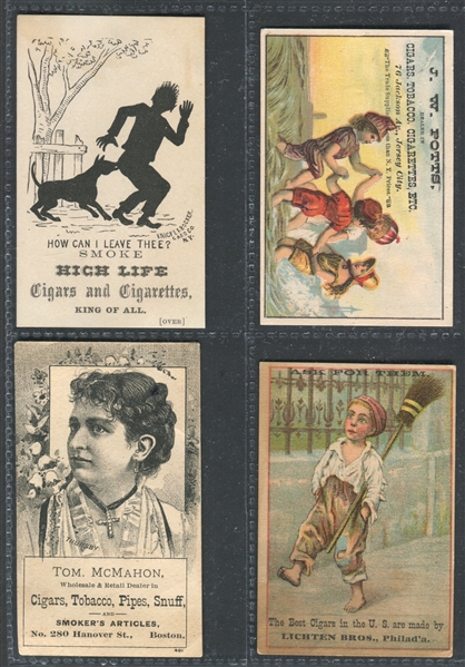 Mixed Lot of (4) Cigar and Tobacco Trade Cards